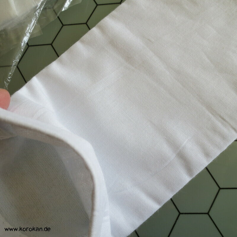 Brillenetui - Handytaschen weiße Baumwolle, mit Spannklemme
