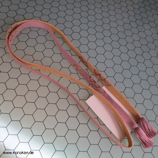 flieder - gold Obijime - wechselseitig geflochten