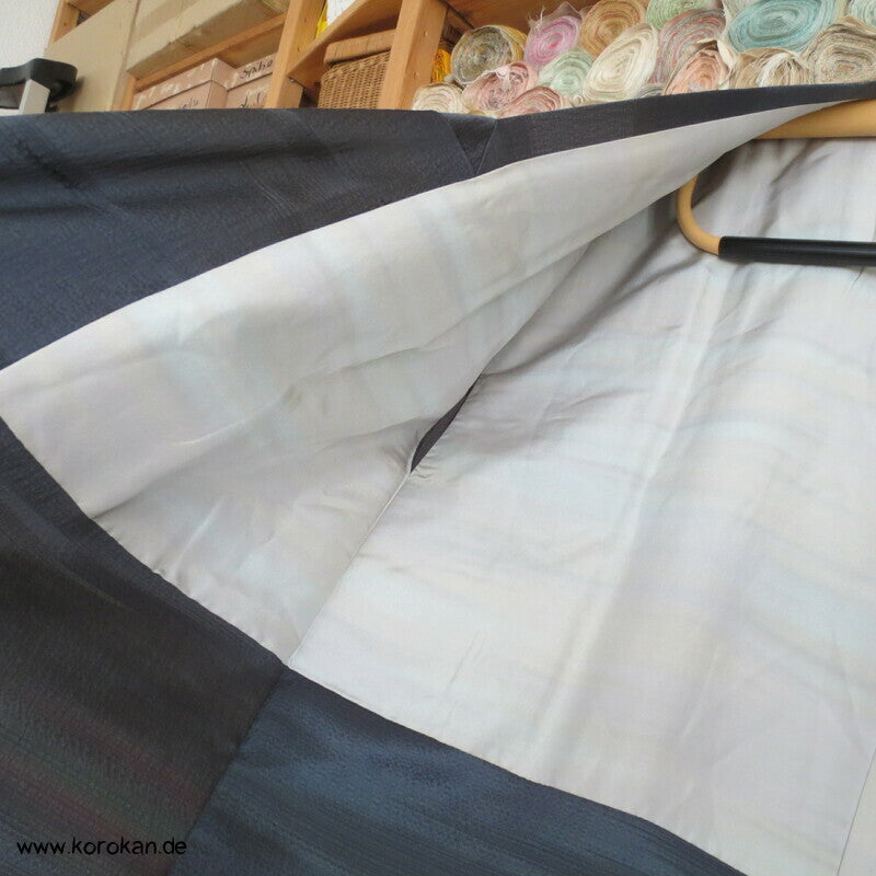 schillernder Seidendamast Ombré Michiyuki Kimono Jacke