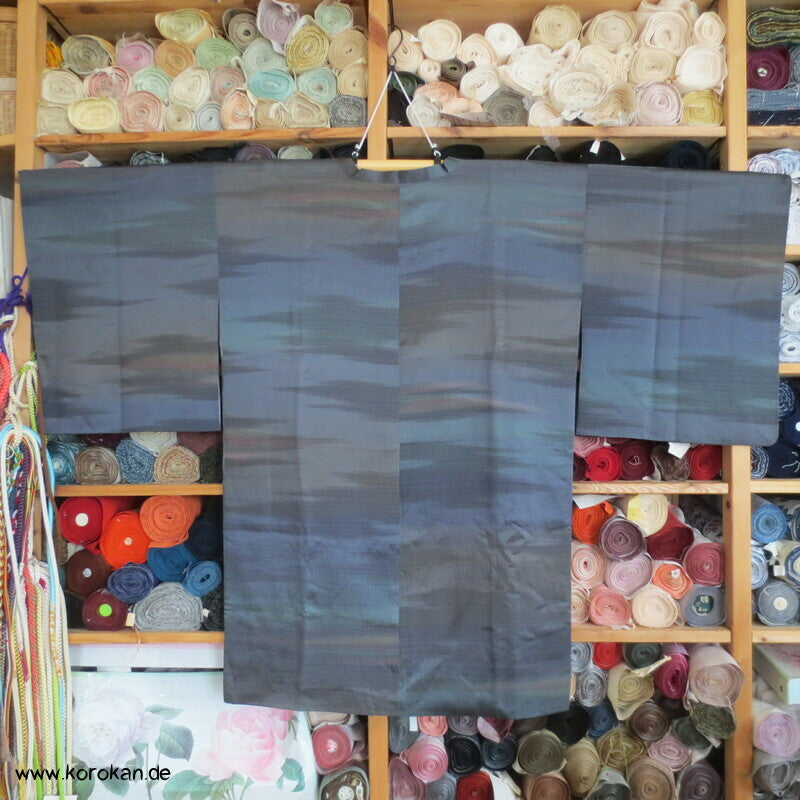 schillernder Seidendamast Ombré Michiyuki Kimono Jacke