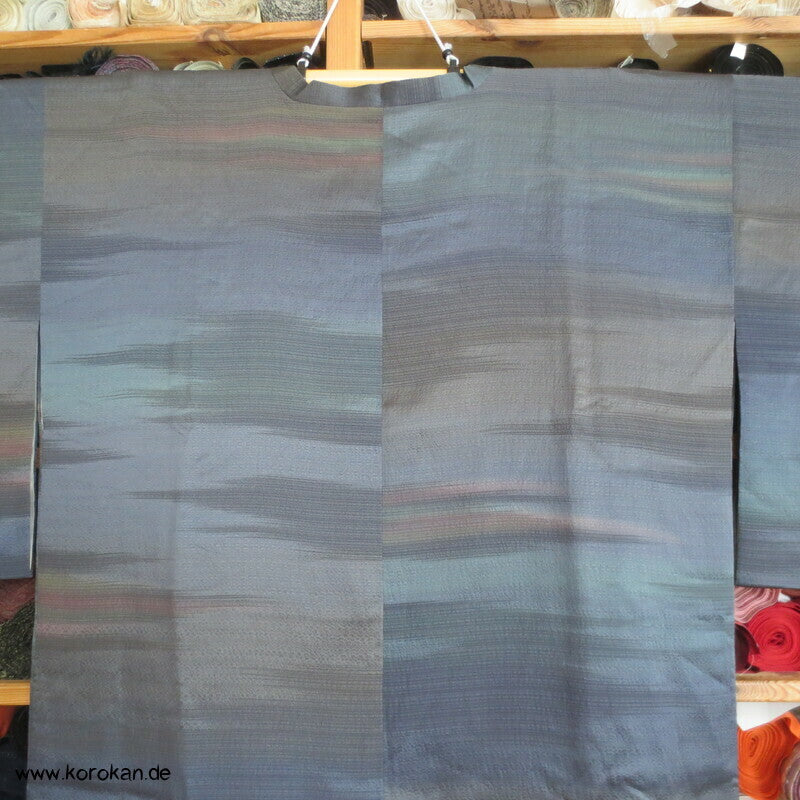 schillernder Seidendamast Ombré Michiyuki Kimono Jacke