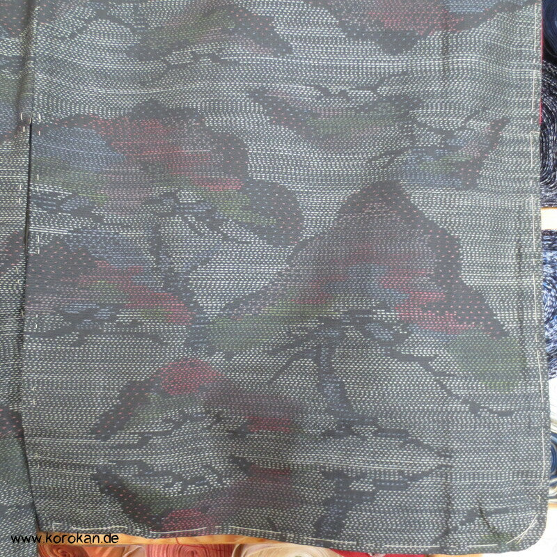 Pinienbäume Kasuri Tsumugi Seiden Kimono