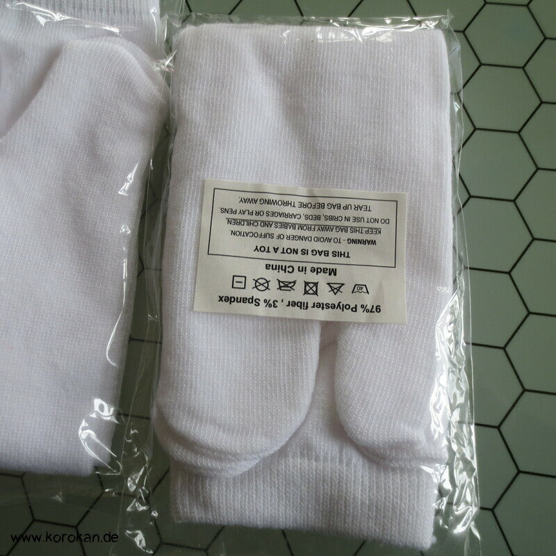 weiße Stretch Tabi Socken