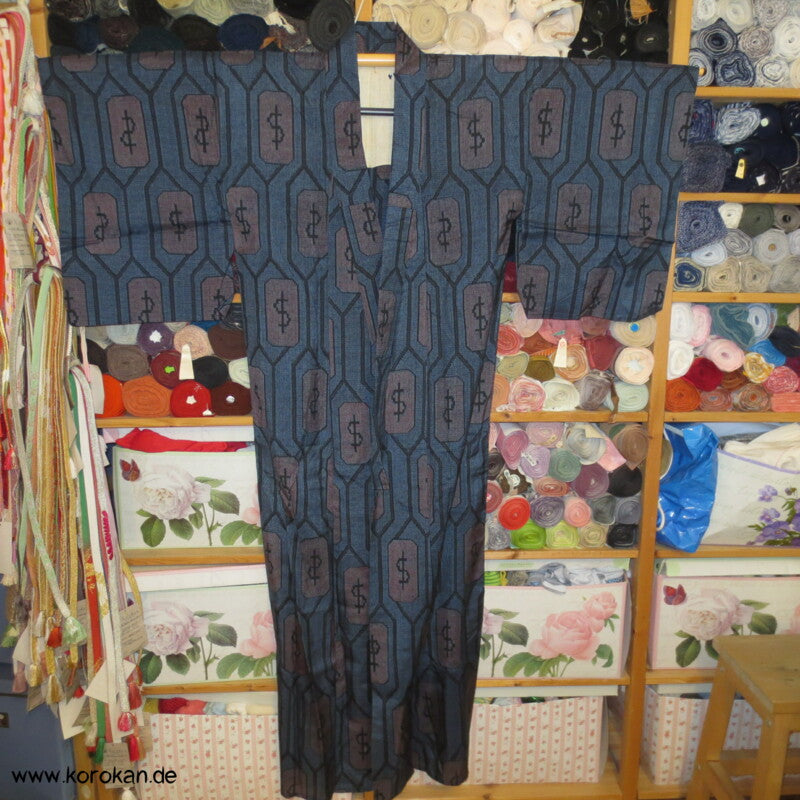 Aeskulap Zeichen Hitoe Kimono Tsumugi Seide