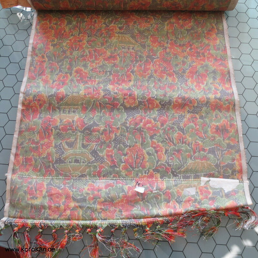japanische Stoffrolle Gartenlandschaft Kasuri bunte Tsumugi Kimono Seide