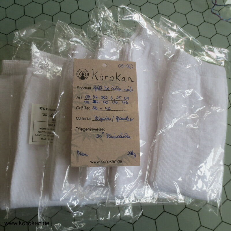 weiße Stretch Tabi Socken