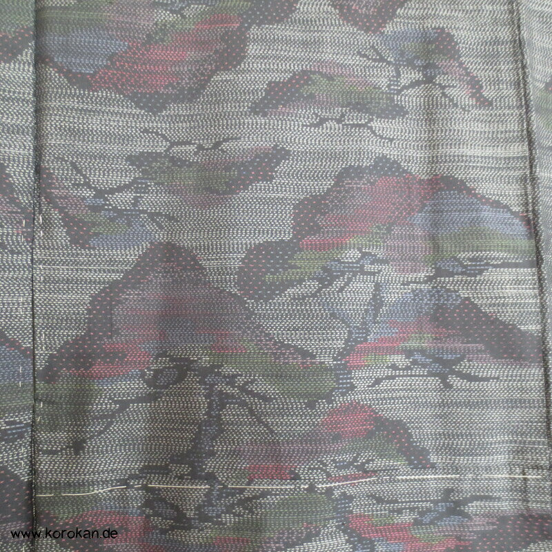 Pinienbäume Kasuri Tsumugi Seiden Kimono