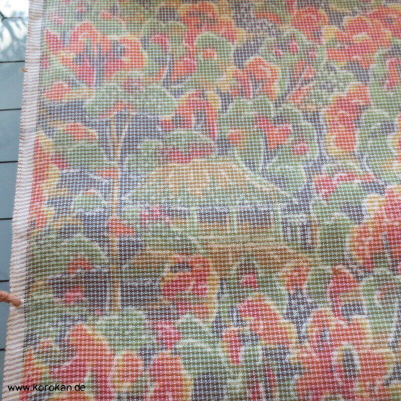 Gartenlandschaft Kasuri bunte Tsumugi Kimono Seide
