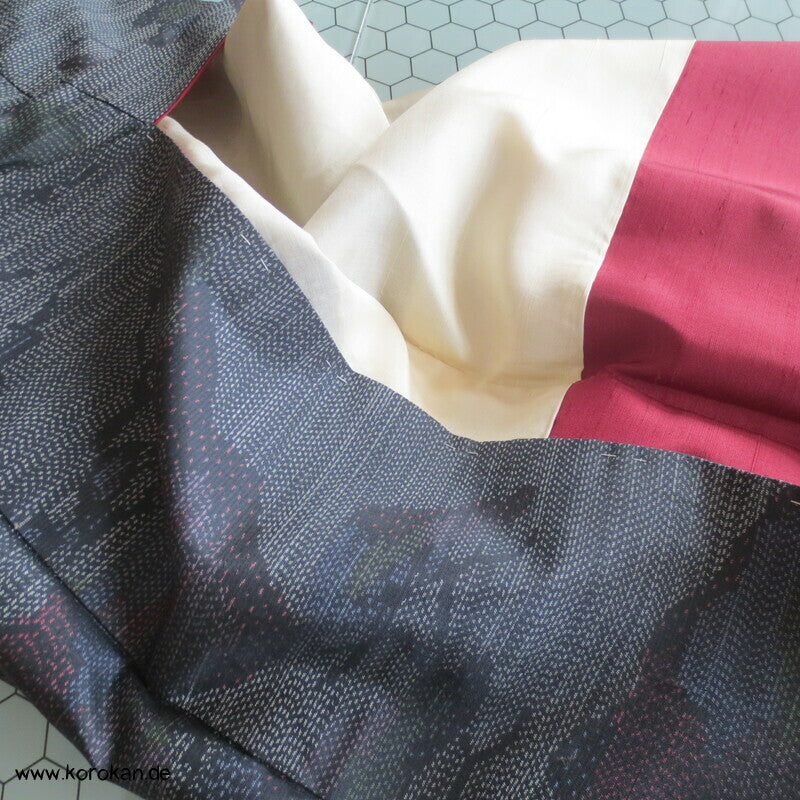 Pinienbäume Kasuri Tsumugi Seiden Kimono