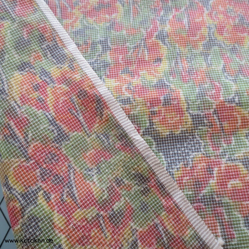 Gartenlandschaft Kasuri bunte Tsumugi Kimono Seide
