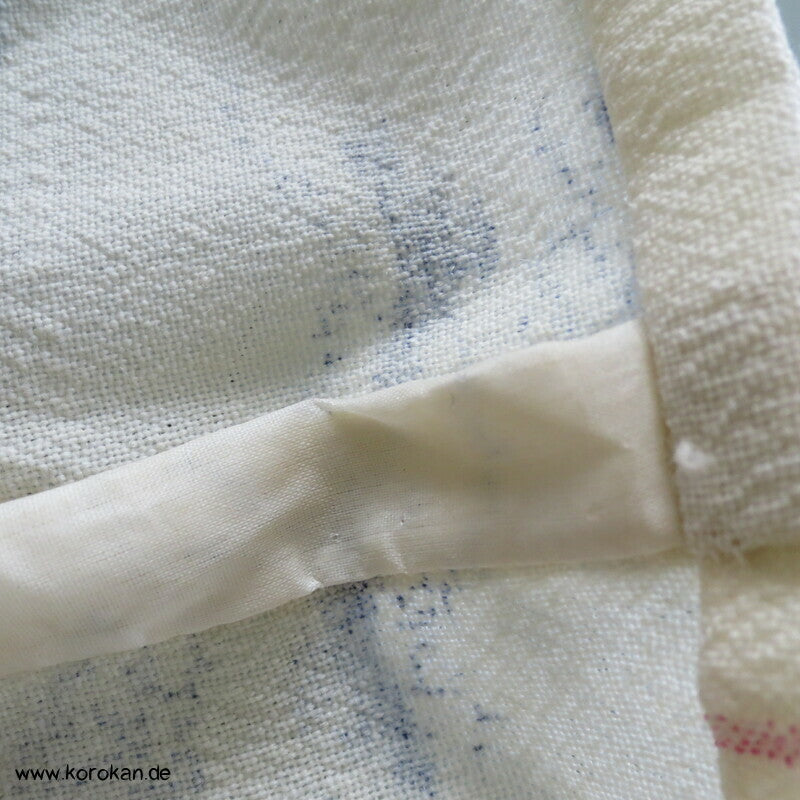 Igeta und Blüten Hitoe Kimono Wollgeorgette Kasuri Druck