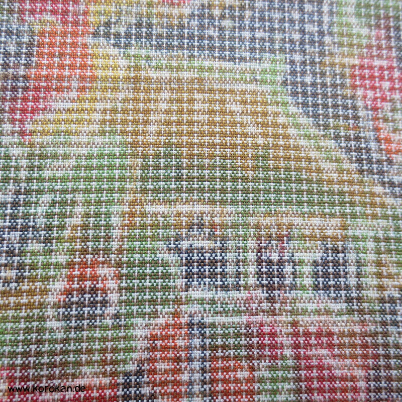Gartenlandschaft Kasuri bunte Tsumugi Kimono Seide