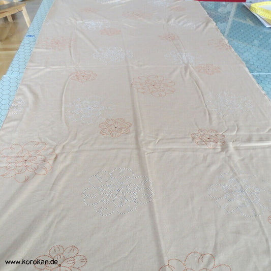 Baumwoll Z / S Jersey große Punktblüten