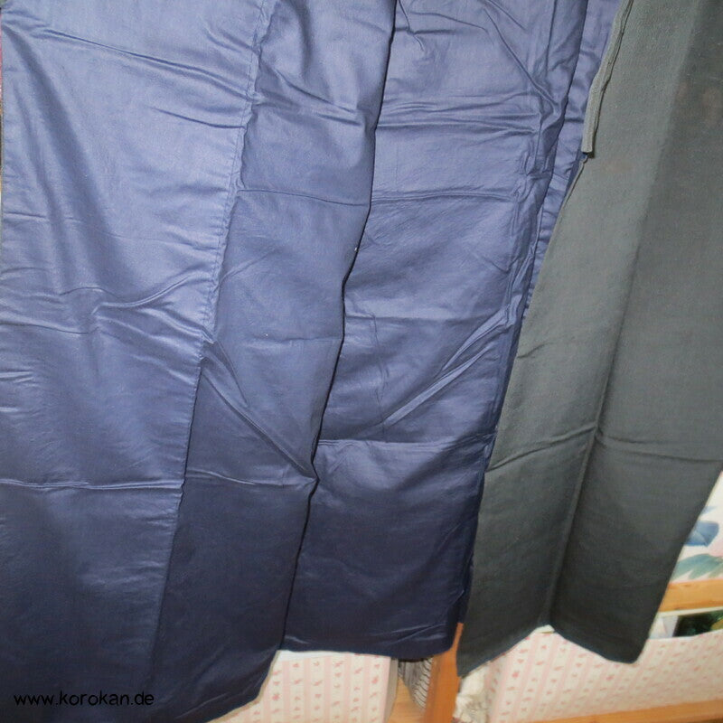 anthrazitgrauer Fushi Tsumugi Seiden Kimono