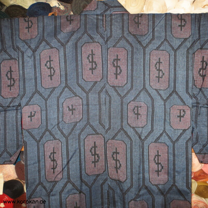 Aeskulap Zeichen Hitoe Kimono Tsumugi Seide