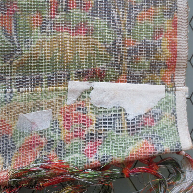 Gartenlandschaft Kasuri bunte Tsumugi Kimono Seide