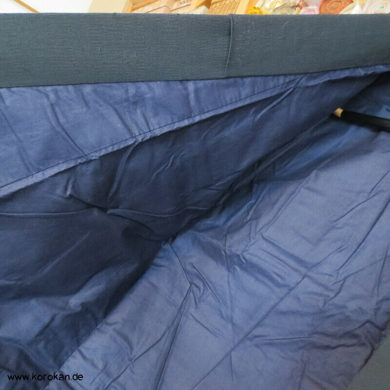 anthrazitgrauer Fushi Tsumugi Seiden Kimono