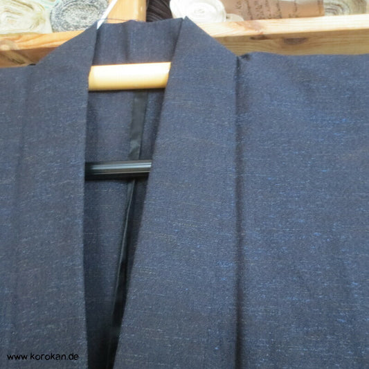 meliert graublauschwarzer Hitoe japanischer Männer Kimono