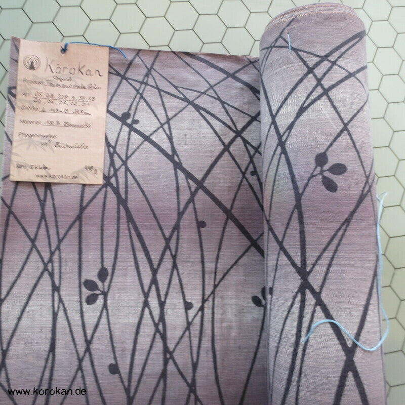 graue Gräser Yukata Kimono Stoff