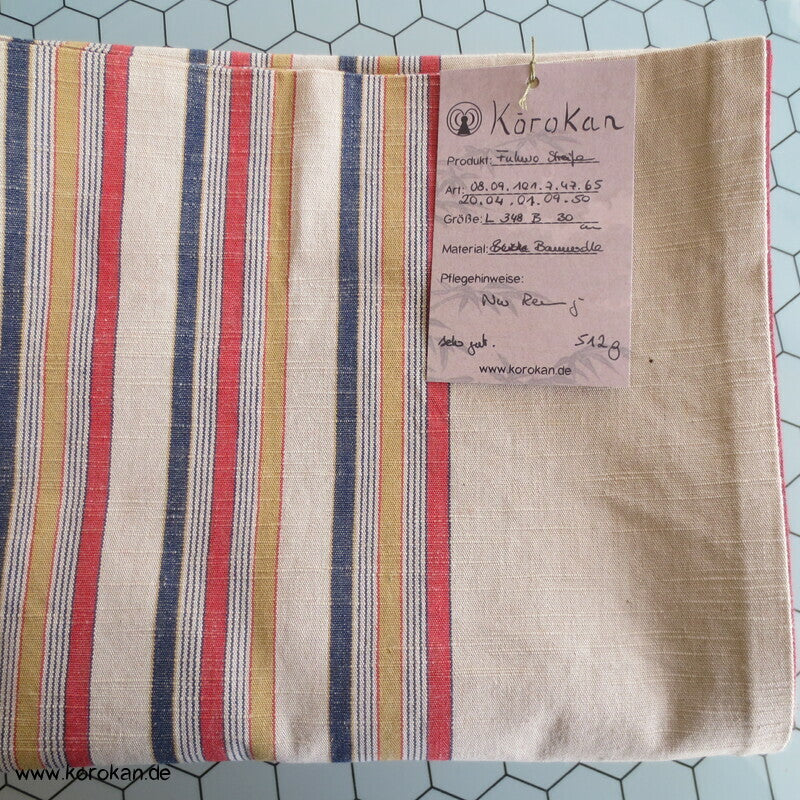 Fukuro Obi grob gewebte Streifen in Baumwolle