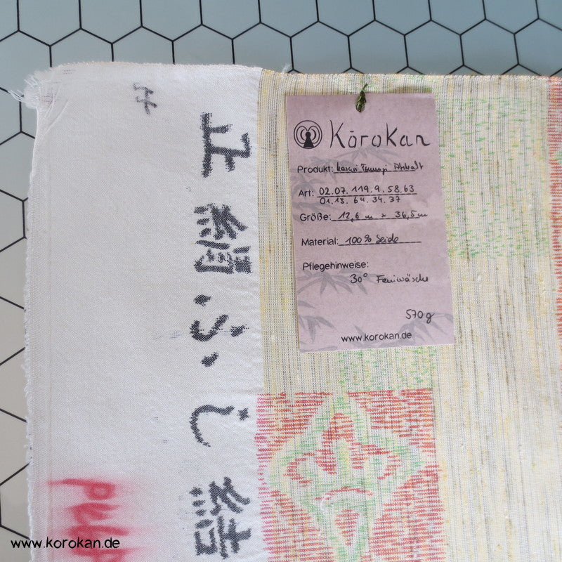 geometrische Blöcke Kasuri Tsumugi Seide