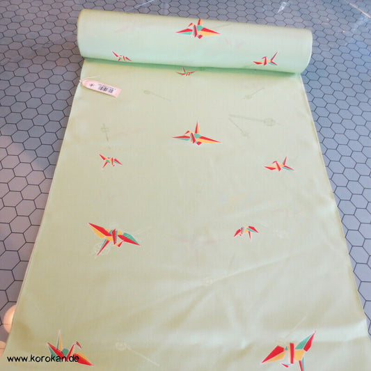 Origami Kraniche Kimono Rinzu Damast Kimono Seide