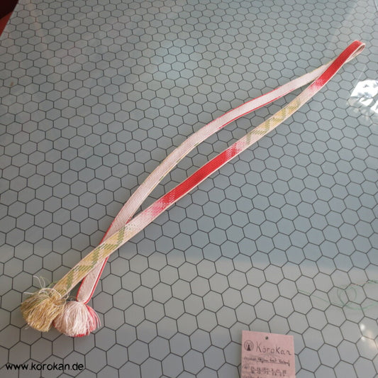 rot nach grün Verlauf von mit Zacken Obijime, geflochten