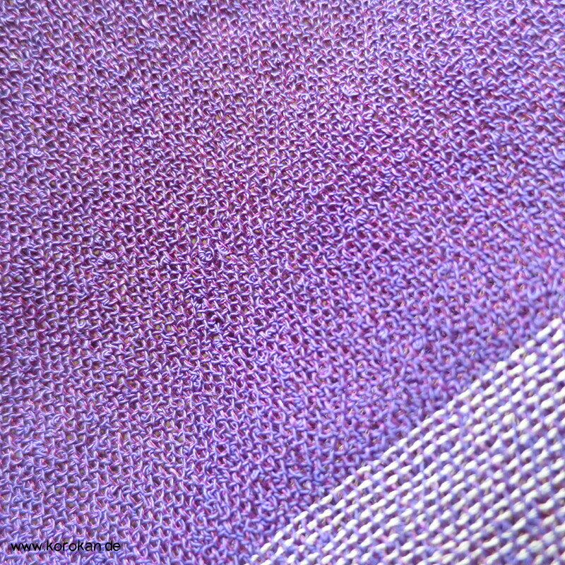 Kasuri Kreuze Kimono Sha Seiden Crepe Georgette, Murasaki lila