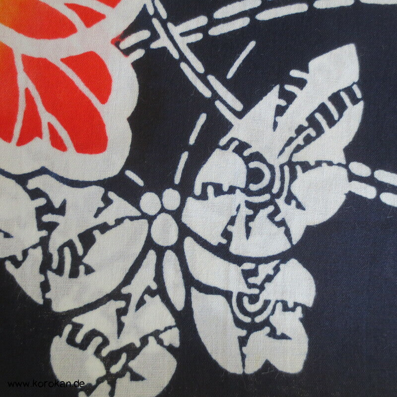 Schmetterlinge Yukata Kimono Stoff, Baumwolle