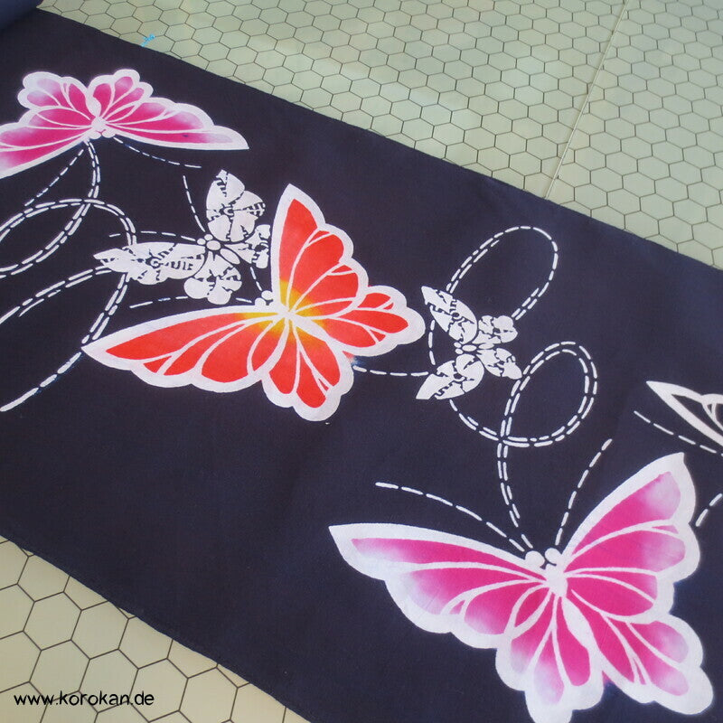 Schmetterlinge Yukata Kimono Stoff, Baumwolle