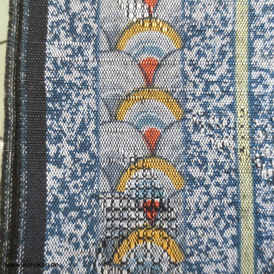 Blütenstreifen Wolle/ Synthetik Kimono Jacquard Stoffrolle