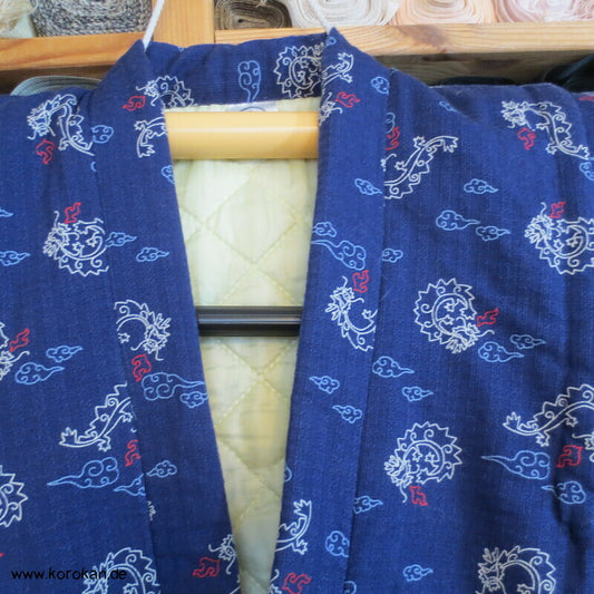 dick gefütterte Hanten Jacke für Kinder, Drache blau