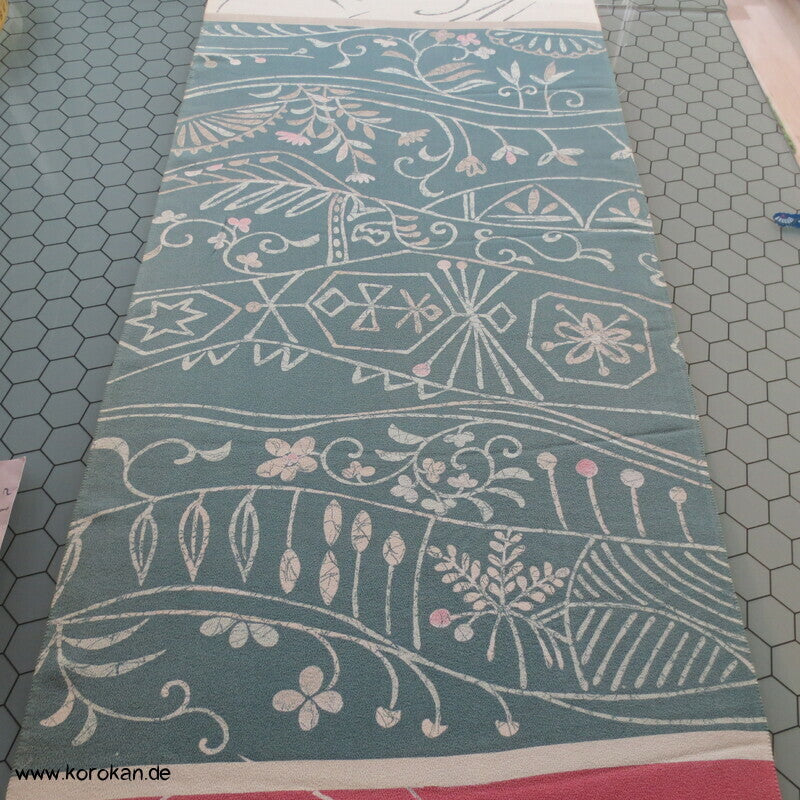Panel Muster Seide für Kimono - Blumen, Blätter, abstrakt