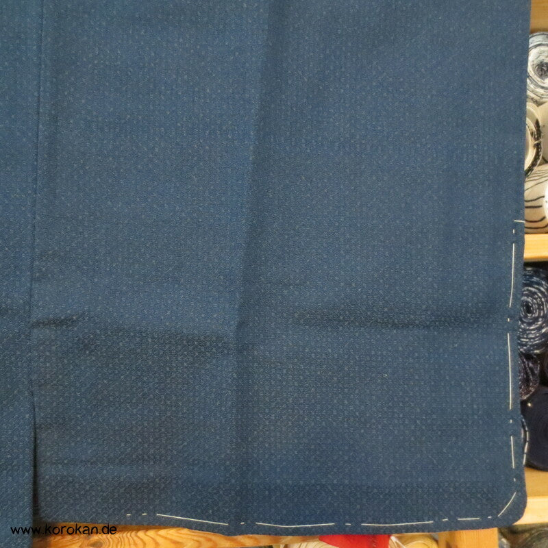 blauer Woll Hitoe Kimono - wie neu