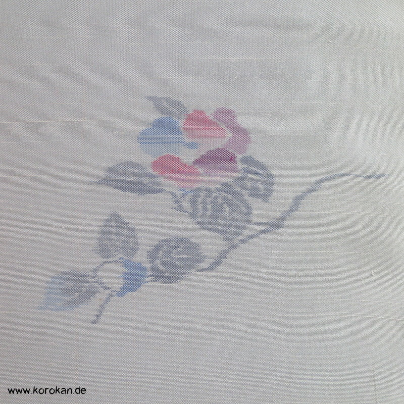 Farbverlauf und Blumen Kasuri Tanmono Tsumugi Seide