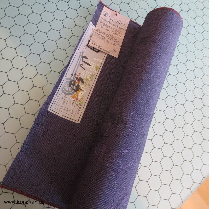 Blüten, Blätter Mischgewebe Kimono Jacquard