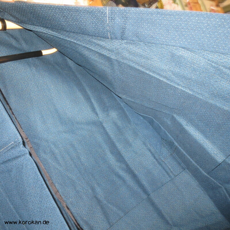 blauer Woll Hitoe Kimono - wie neu