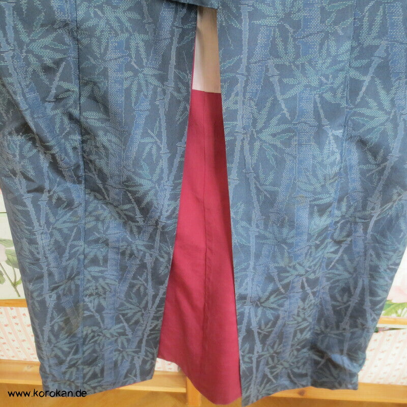 Bambus Kasuri Tsumugi Seiden Kimono