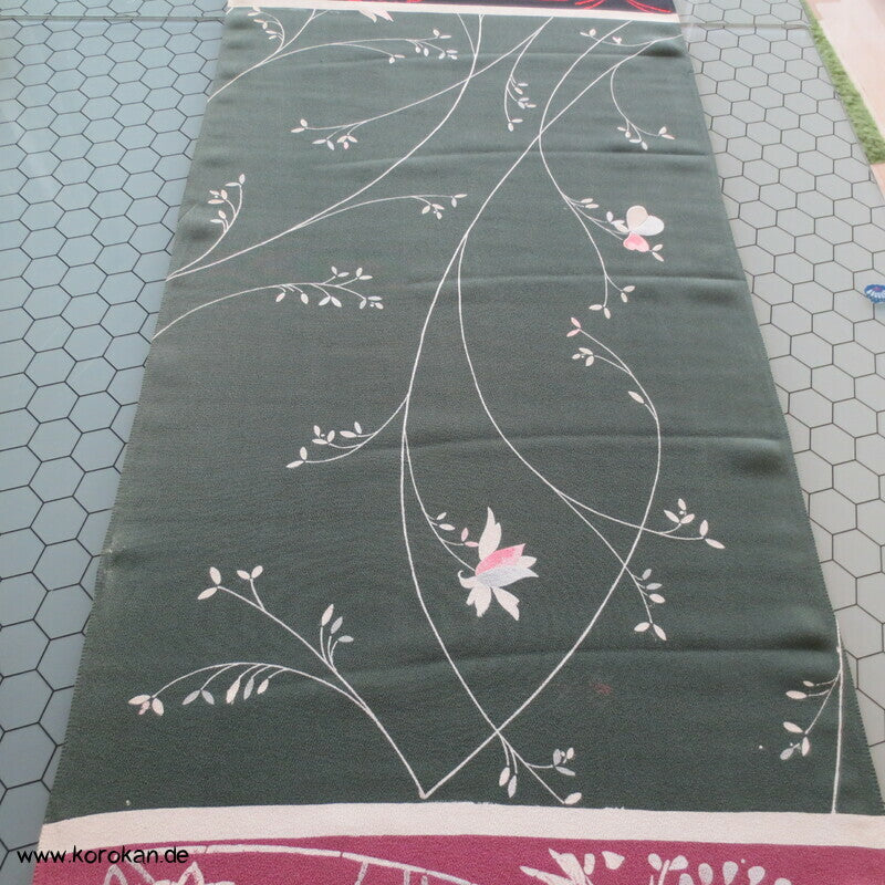 Panel Muster Seide für Kimono - Blumen, Blätter, abstrakt