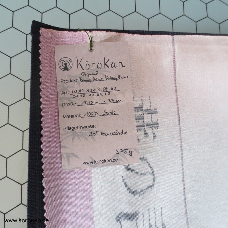 Farbverlauf und Blumen Kasuri Tanmono Tsumugi Seide