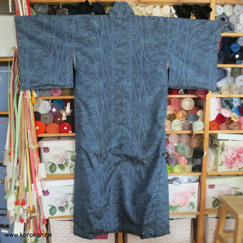 Bambus Kasuri Tsumugi Seiden Kimono