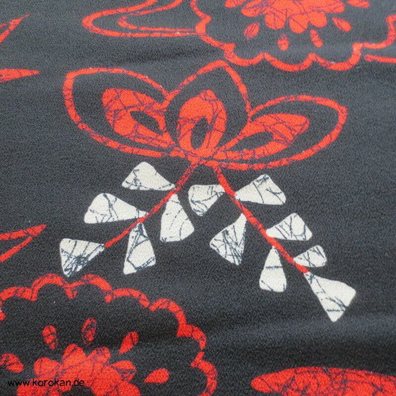 Panel Muster Seide für Kimono - Blumen, Blätter, abstrakt