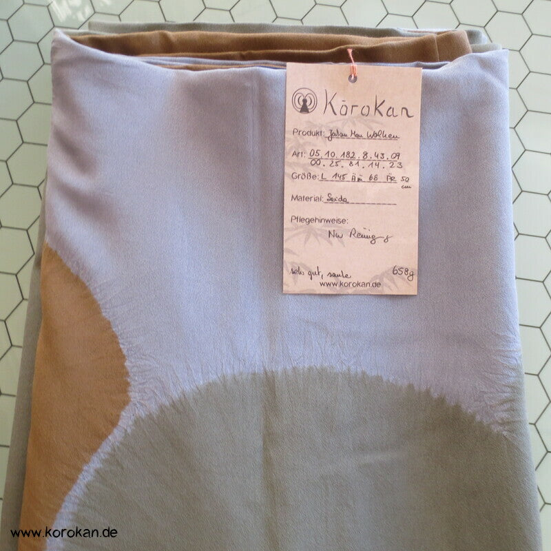 Shibori Wolken Juban Unterkimono, Seidencrepe