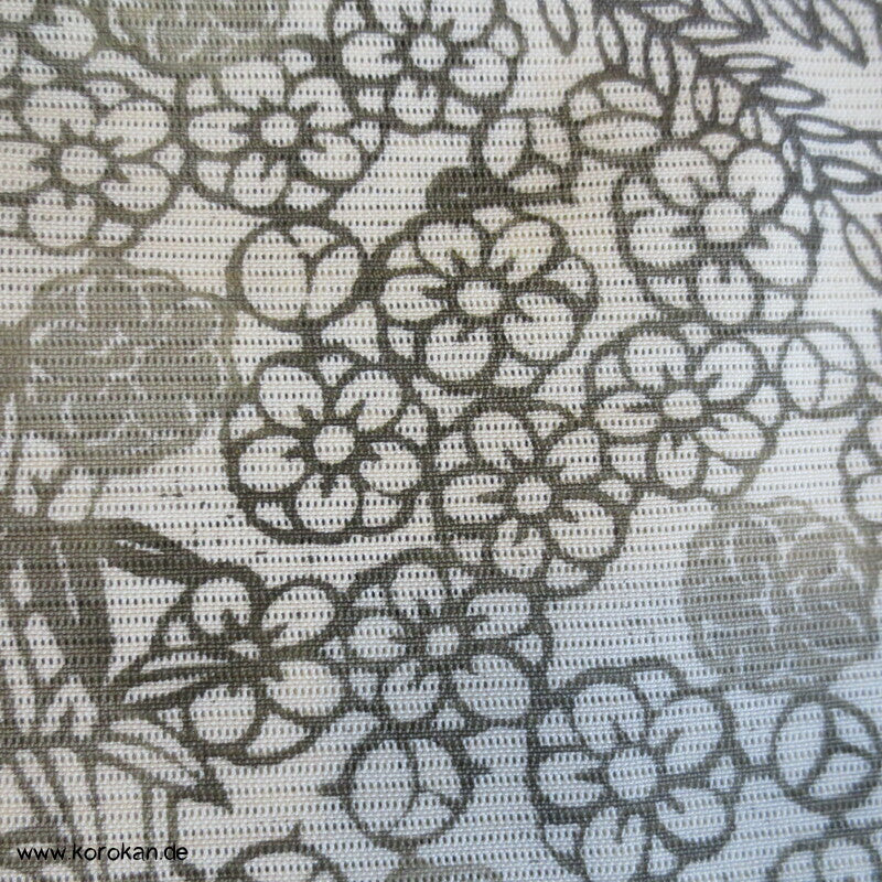 Blütenstreifen Rho Drehergewebe Seide Kimono Tanmono Stoffrolle