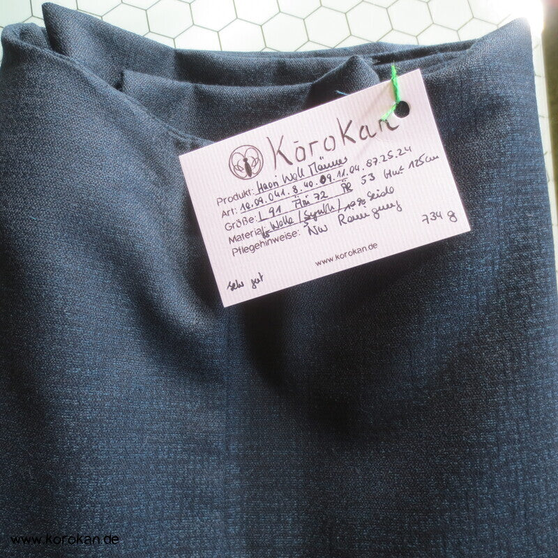 melierte Wolle/ Seide Haori, Futter Synthetik
