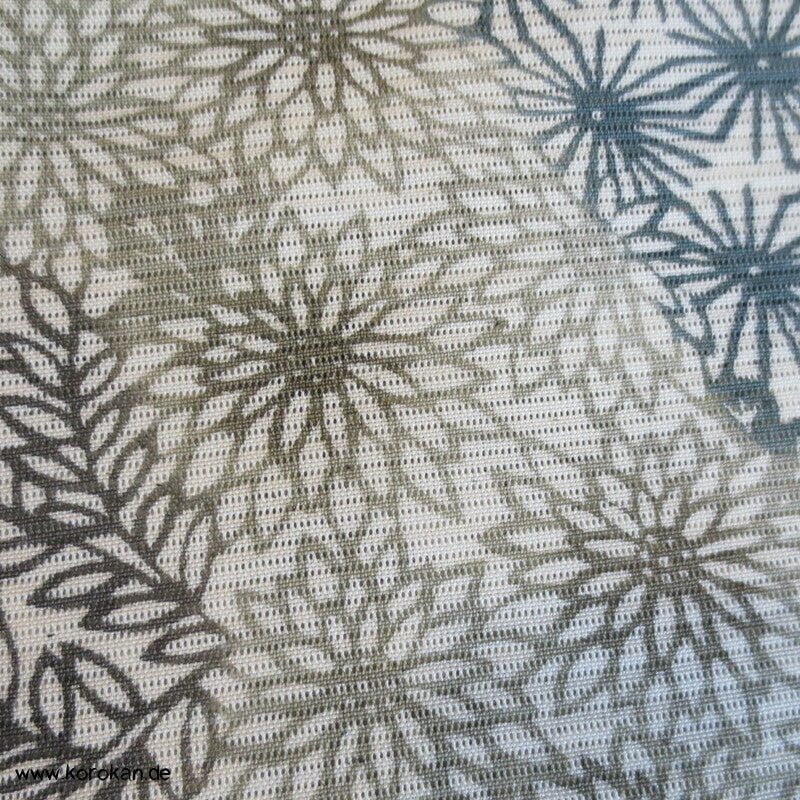Blütenstreifen Rho Drehergewebe Seide Kimono Tanmono Stoffrolle