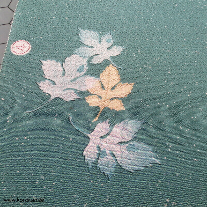 Panel Seide, Gräser, Blütter, Schmetterlinge für Kimono
