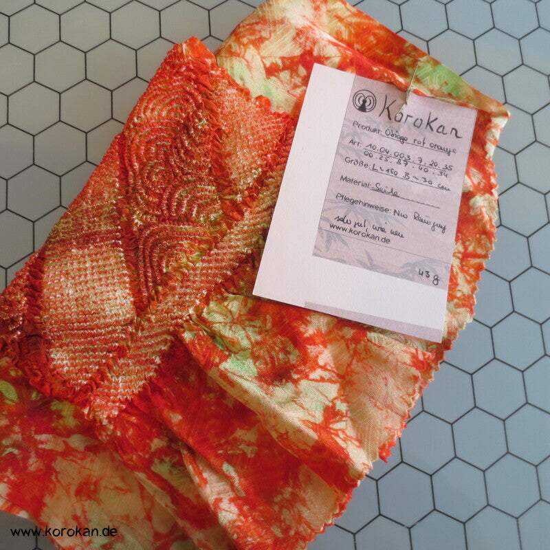 Shibori Segaiha Batik Seidendamast Obiage