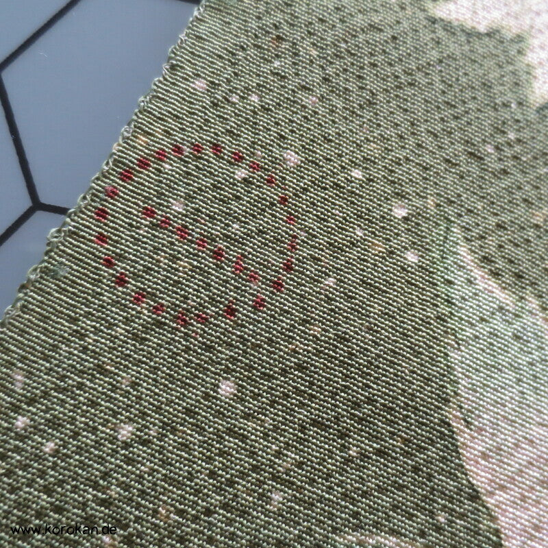 Panel Seide, Gräser, Blütter, Schmetterlinge für Kimono