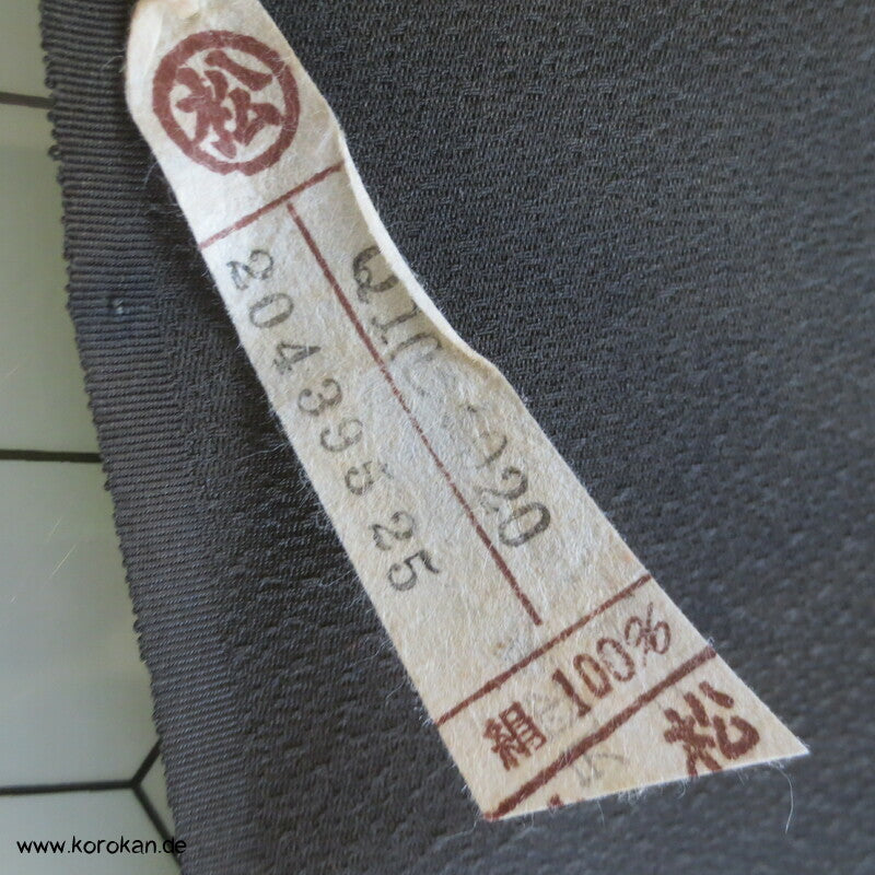 Blütenkringel Seidendamast Haori Kimono Jacke Tanmono